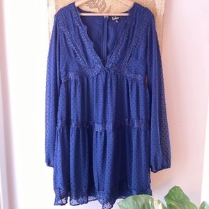 Wistful Moment Swiss Dot Long Sleeve Dress XL